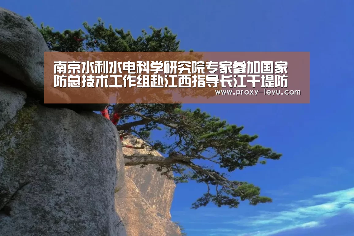 南京水利水电科学研究院专家参加国家防总技术工作组赴江西指导长江干堤防汛查险排险工